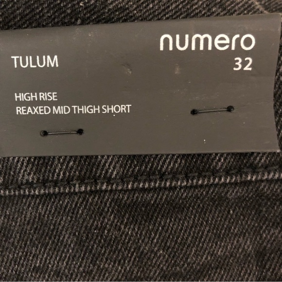 numero Tulum high rise shorts denim size 32 new - Picture 8 of 11